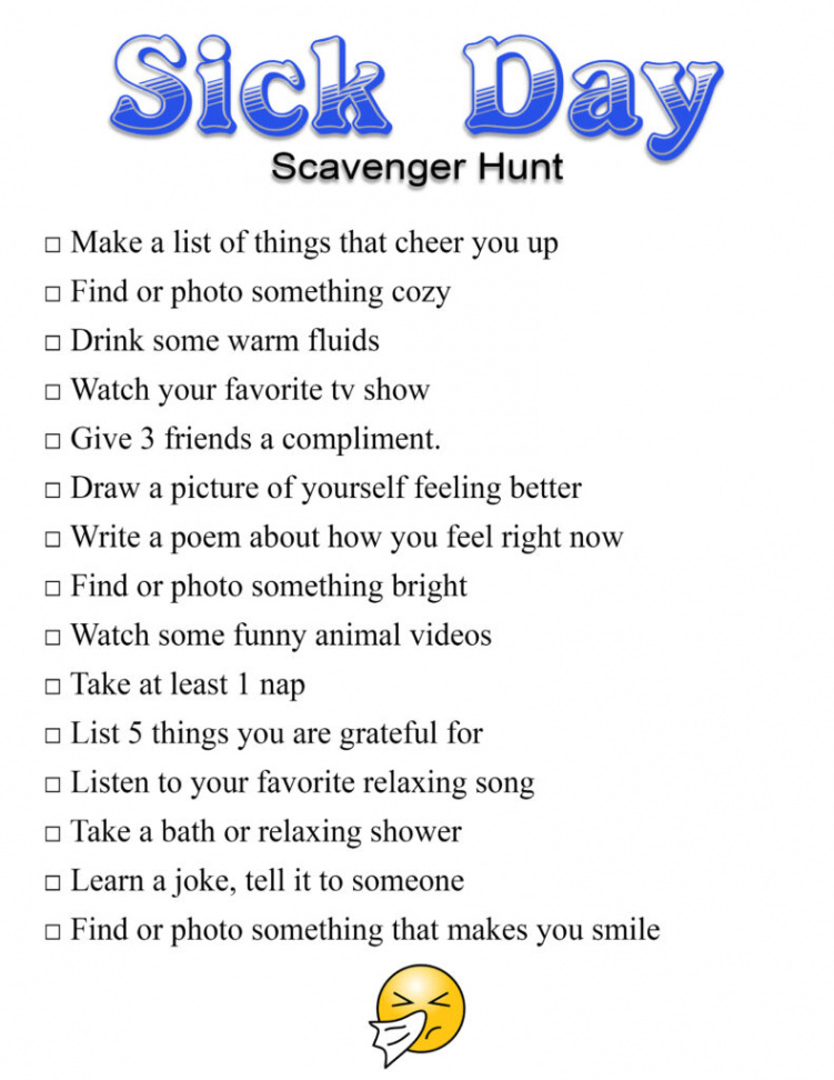 Creative and Fun Sick Day Scavenger Hunt - Thrifty Mommas Tips