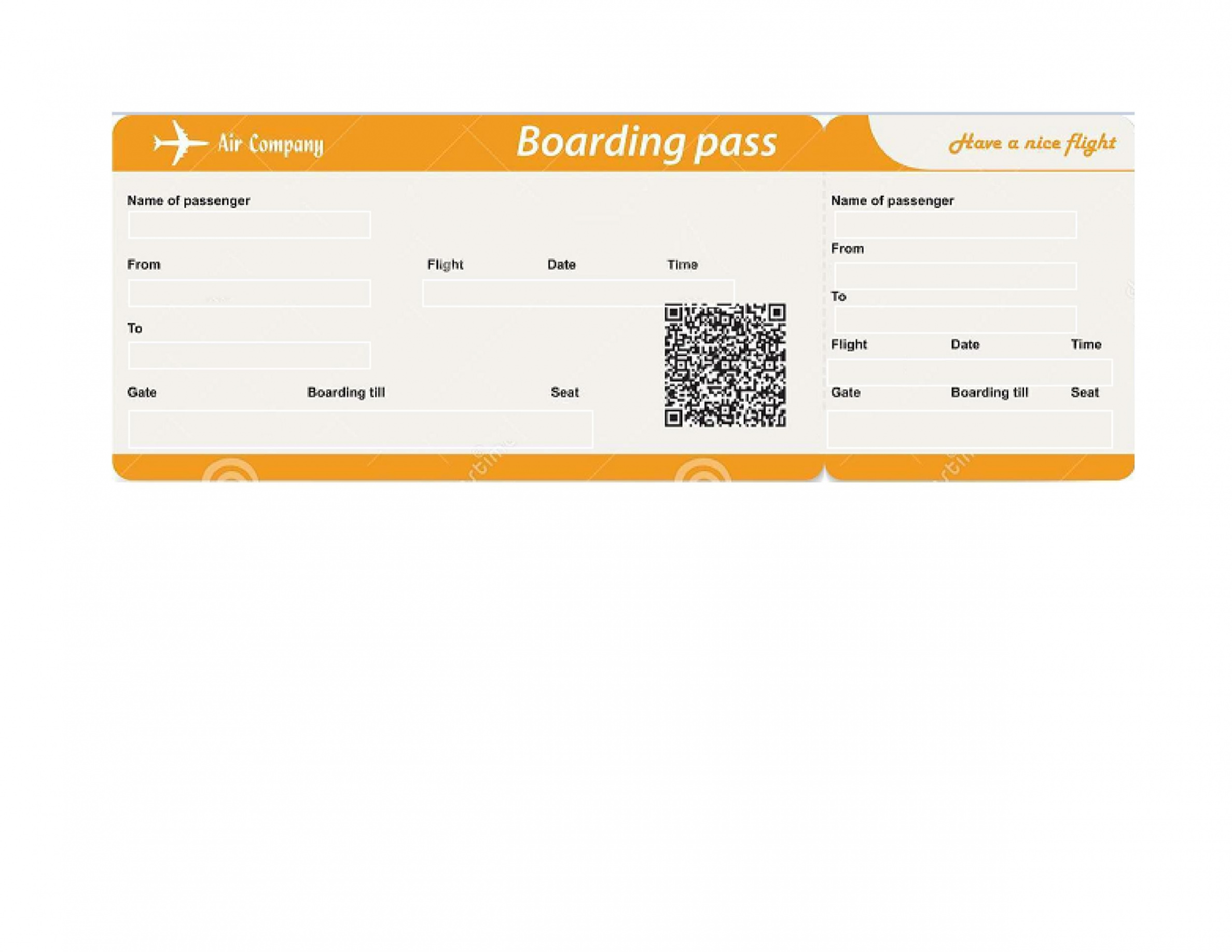 Customizable Free Printable Boarding Pass Template - Printable
