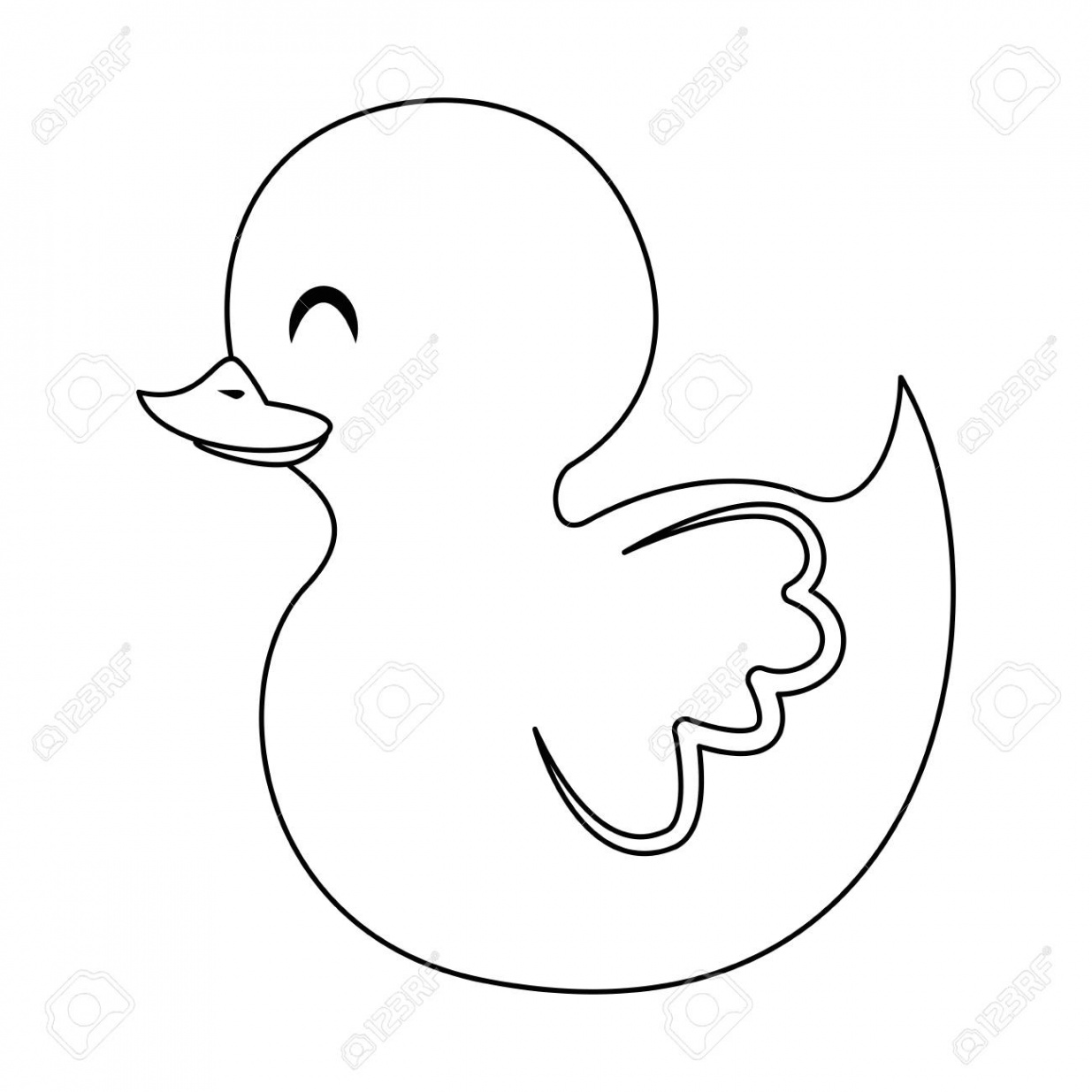 Cute Little Duck Icon Vector Illustration Design Royalty Free SVG