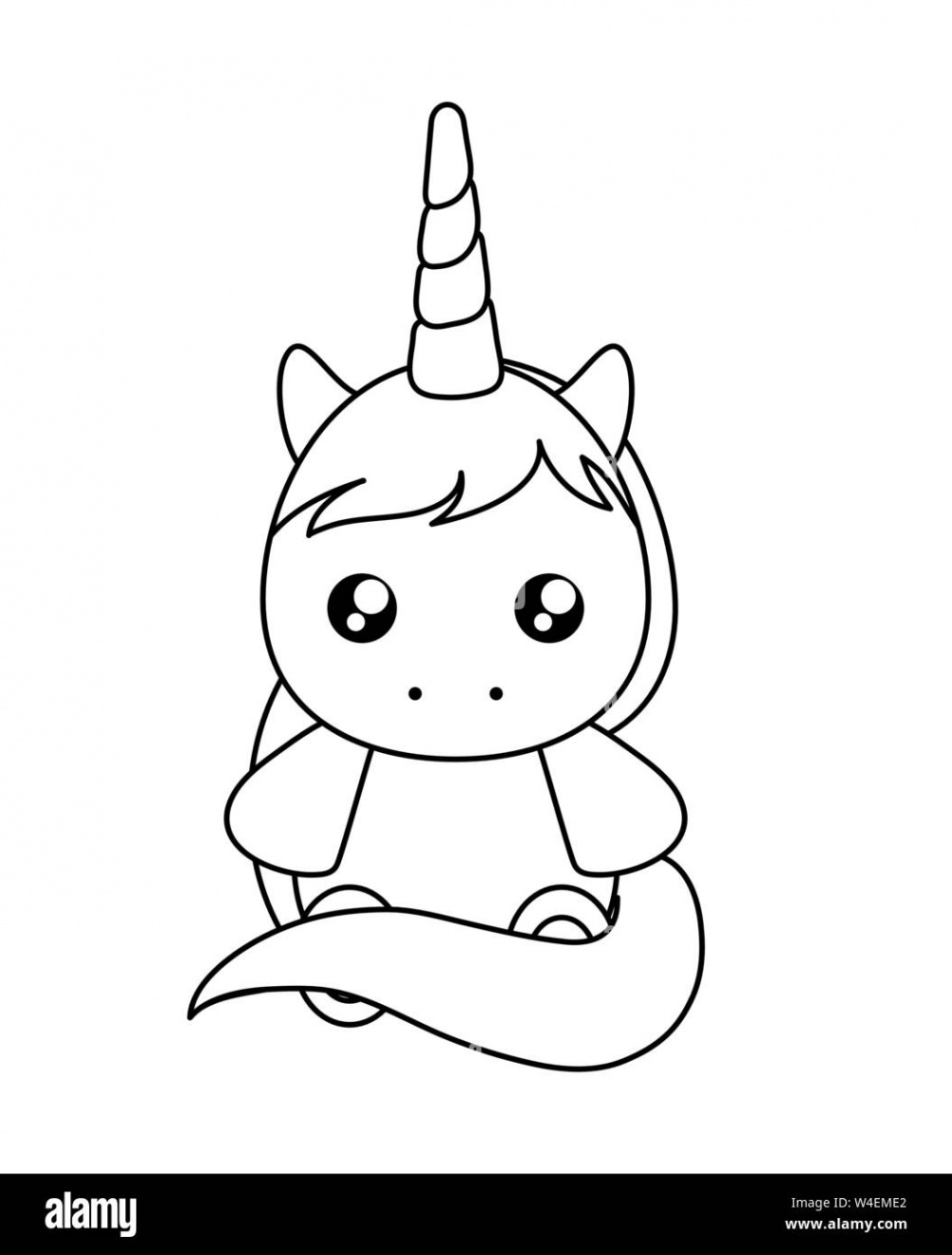 cute little unicorn baby character vector illustration design