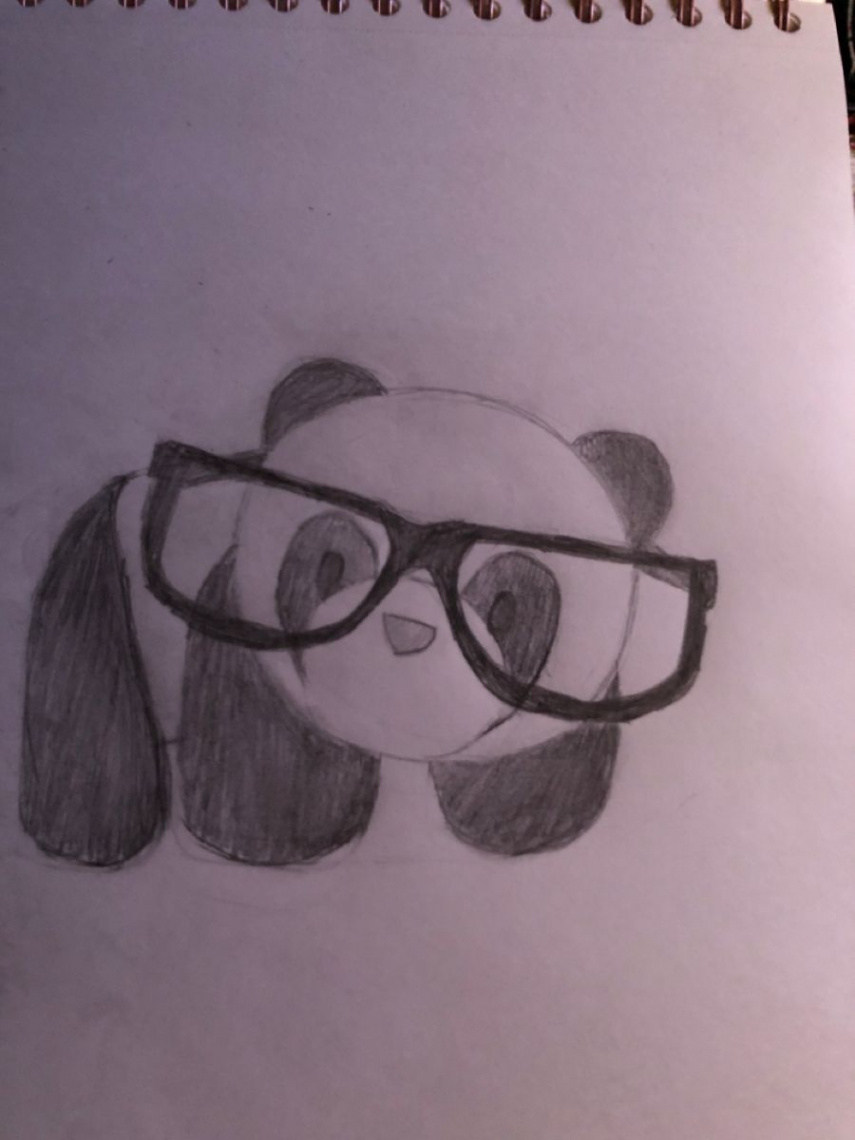 Cute Panda with glasses  Cute panda, Cute, Drawings