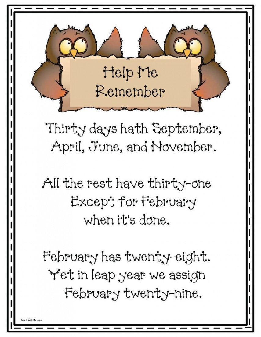 Days Hath September Poster Poem  Classroom freebies, Calendar