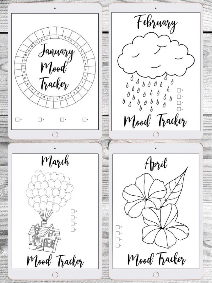 Digital/printable Mood Tracker Inserts (Instant Download) - Etsy