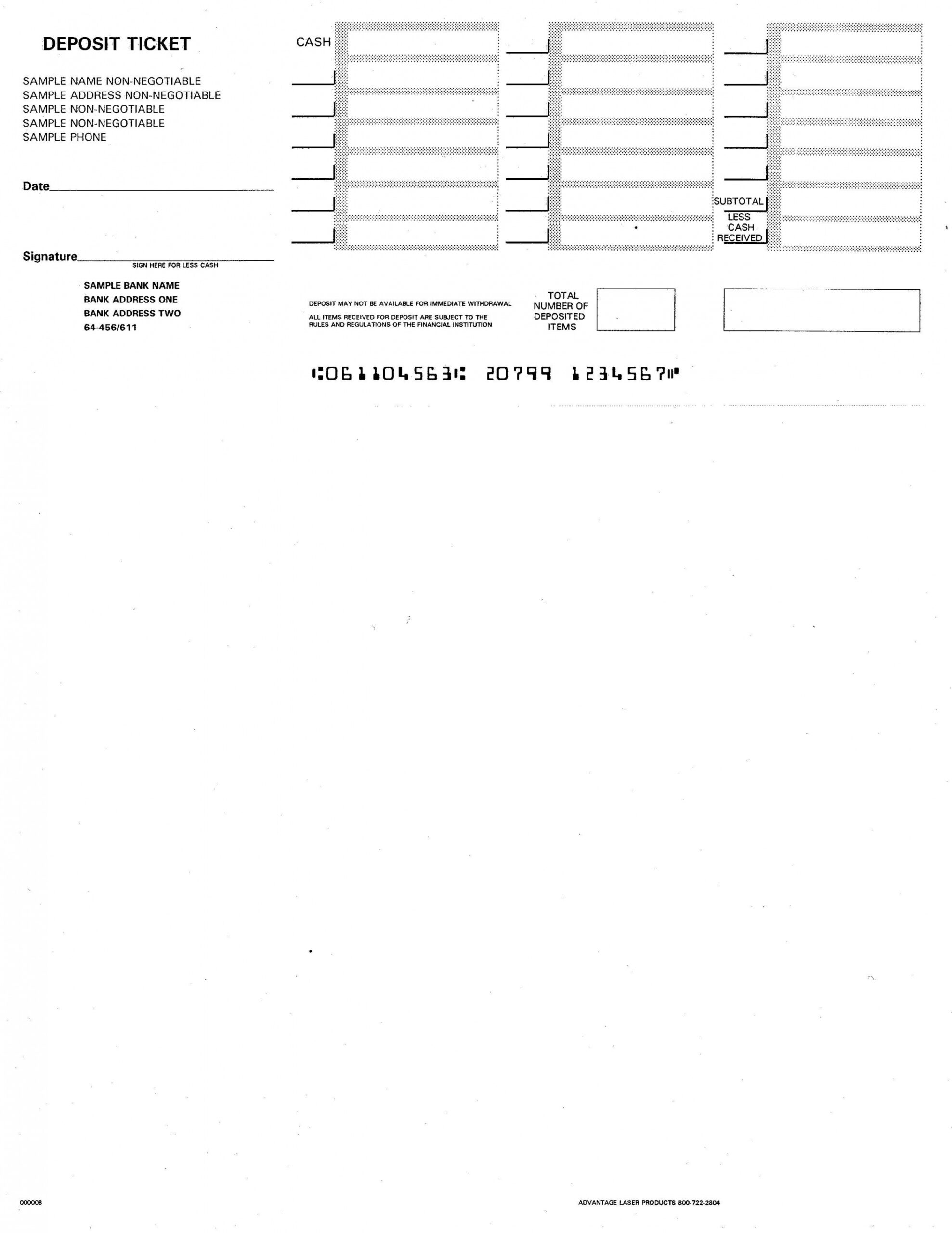 Discount Printable Deposit Slips for QuickBooks - BIG SALE on