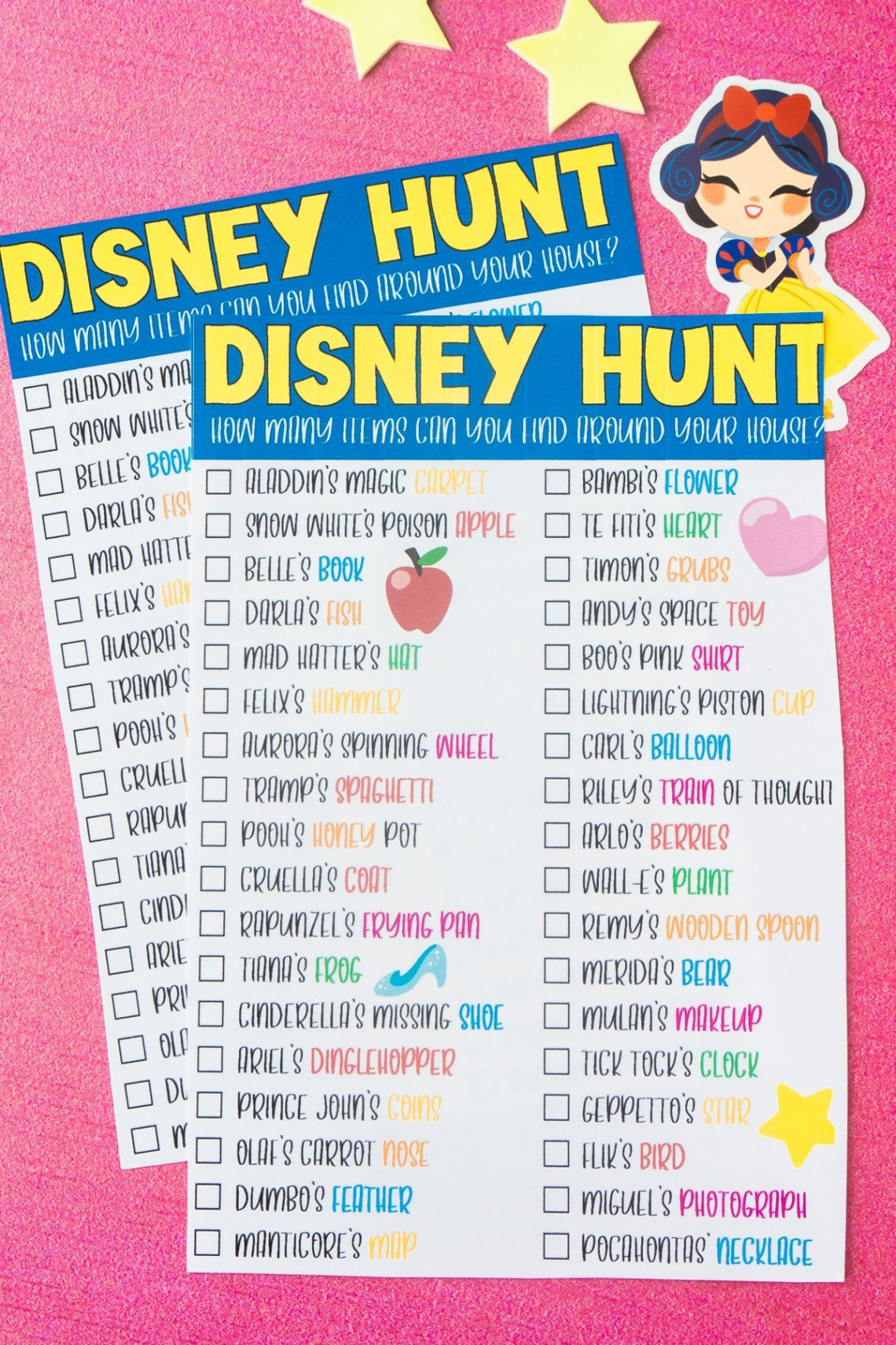 Disney Scavenger Hunt for Kids Free Printable - Play Party Plan