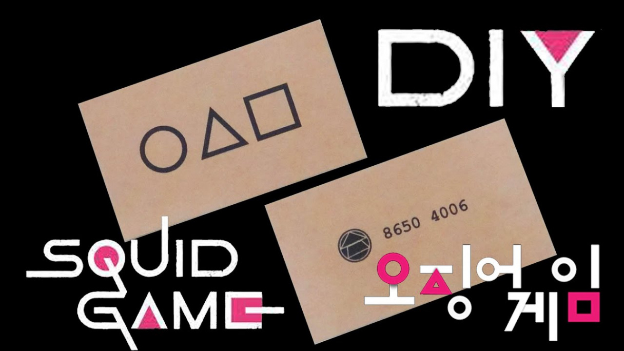 DIY SQUID GAME BUSINESS CARD + FREE TEMPLATE (CREATIVE WEDNESDAY)