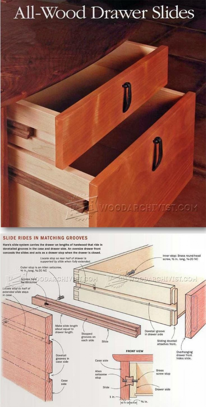 DIY Wooden Drawer Slides - Drawer Construction and Techniques