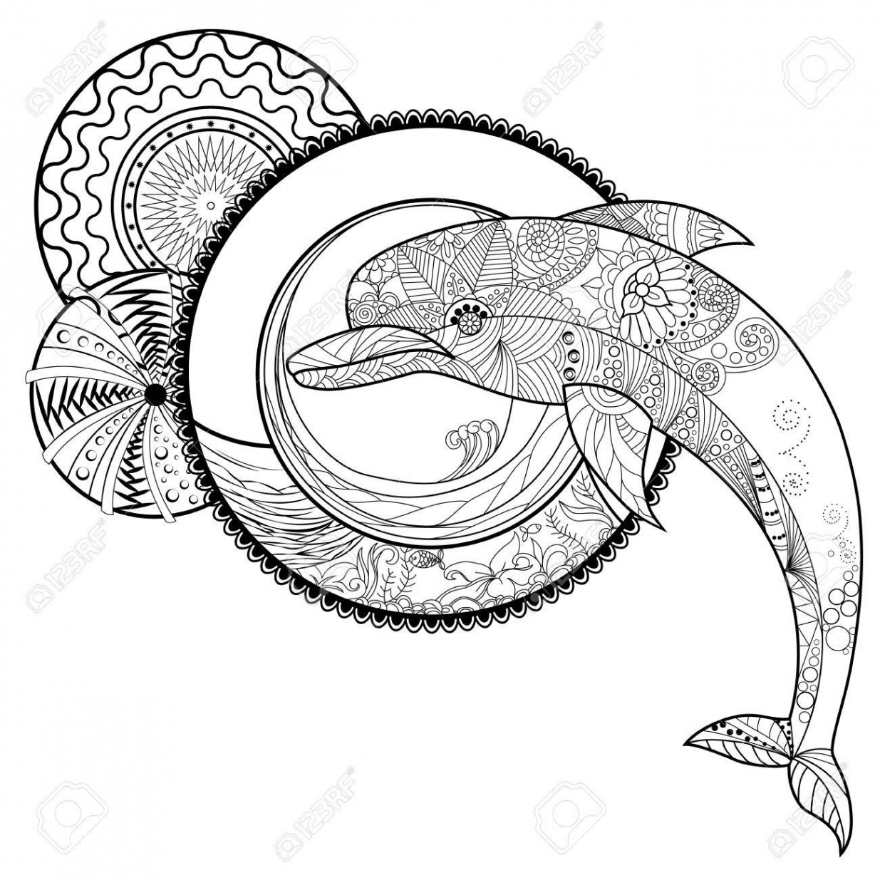 Dolphin Pattern Royalty Free SVG, Cliparts, Vectors, and Stock