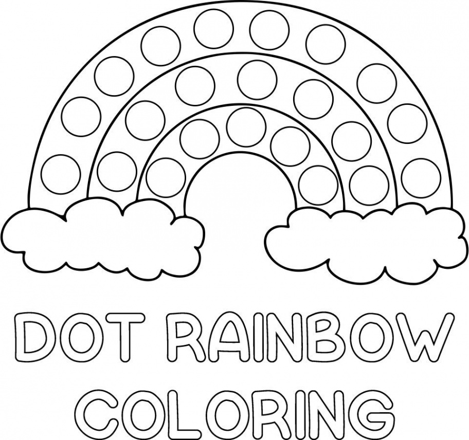 Dot Rainbow Printable Coloring Pages  Dot markers art, Dot marker