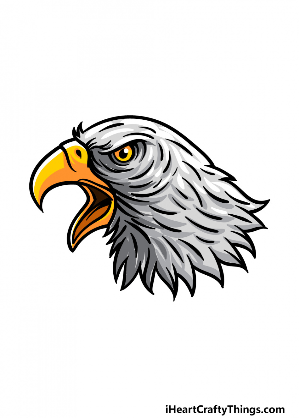 Eagle Head Drawing - How To Draw An Eagle Head Step By Step