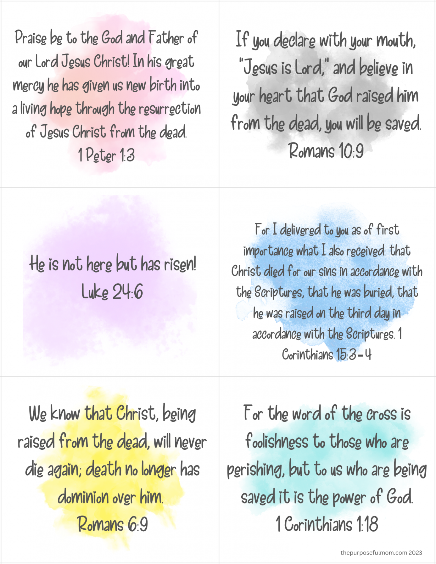 Easter Bible Verse Cards for Kids (Free Printable) - The