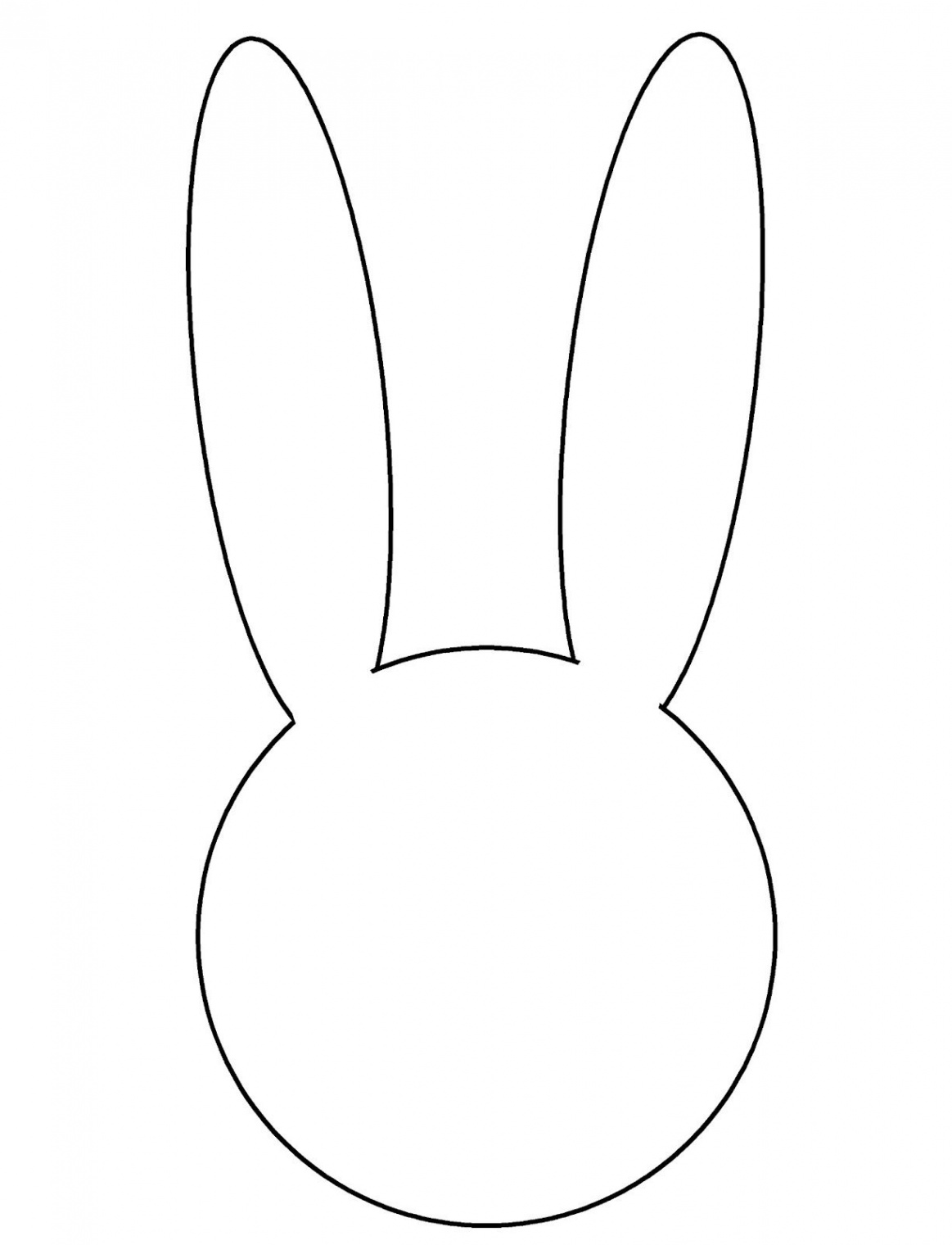 Easter Bunny Face Template Printable - Printable Templates Free