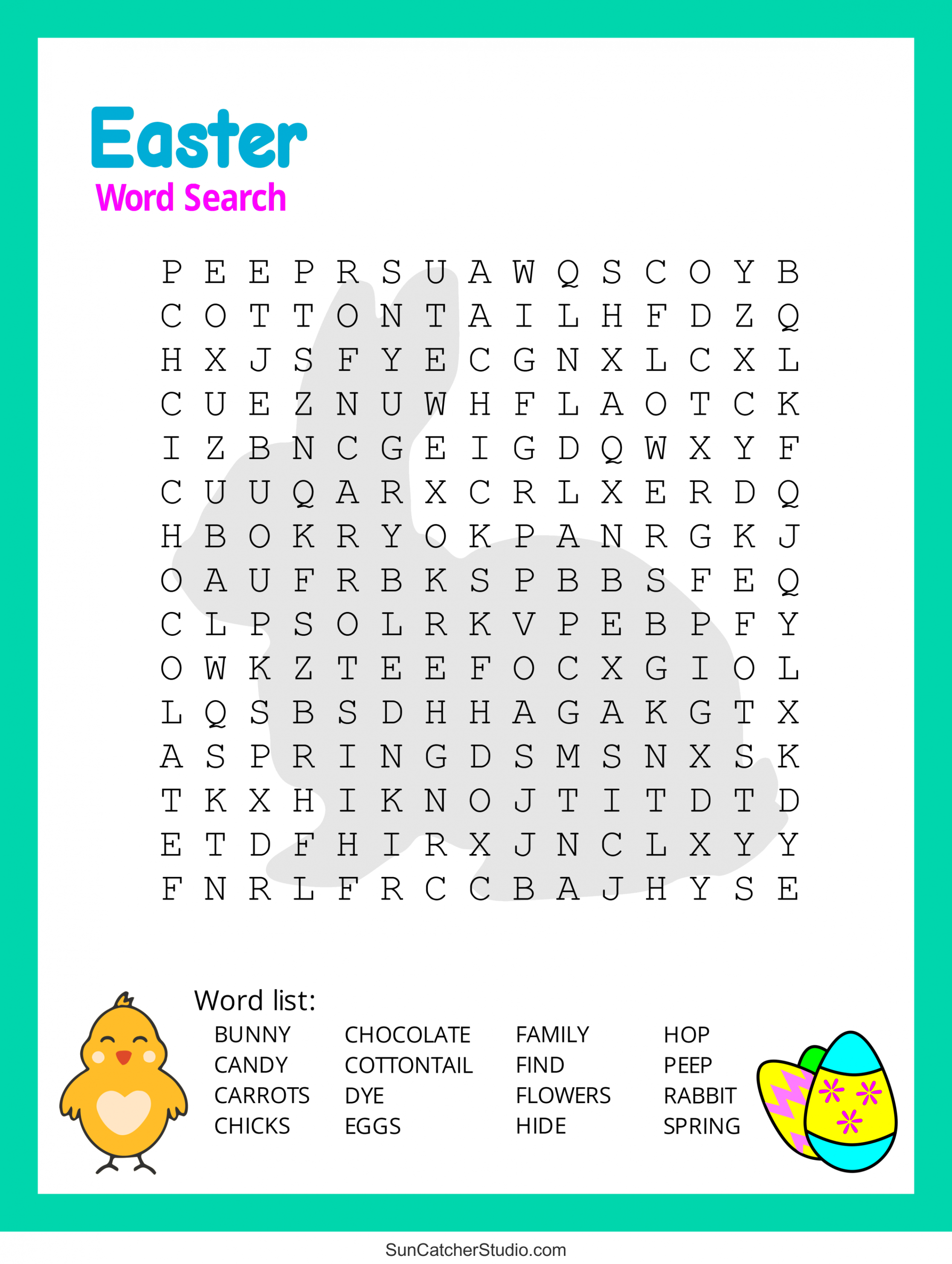 Easter Word Search (Free Printable PDF Puzzles) – DIY Projects