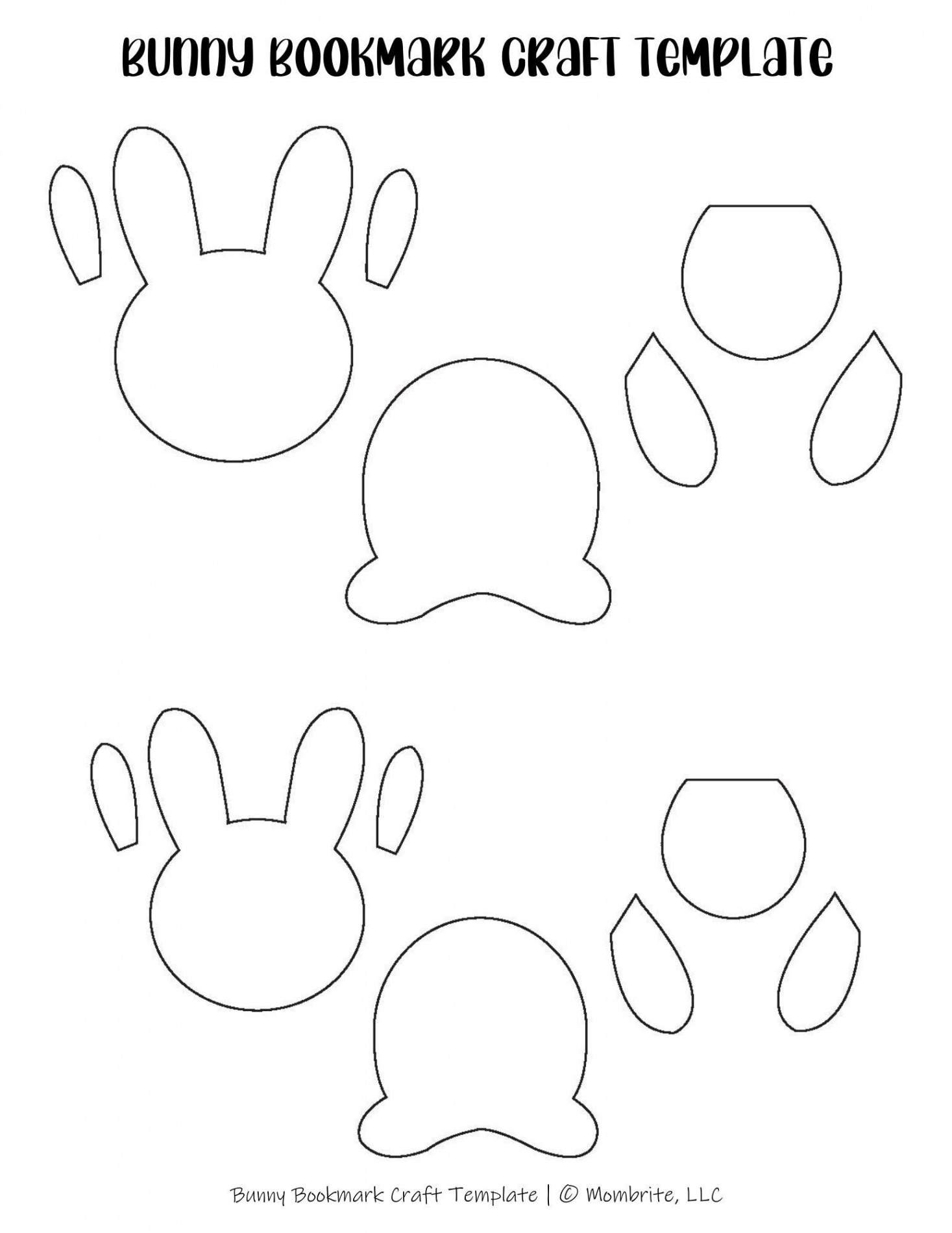 Easy and Adorable Bunny Bookmark Craft [Free Template]  Mombrite