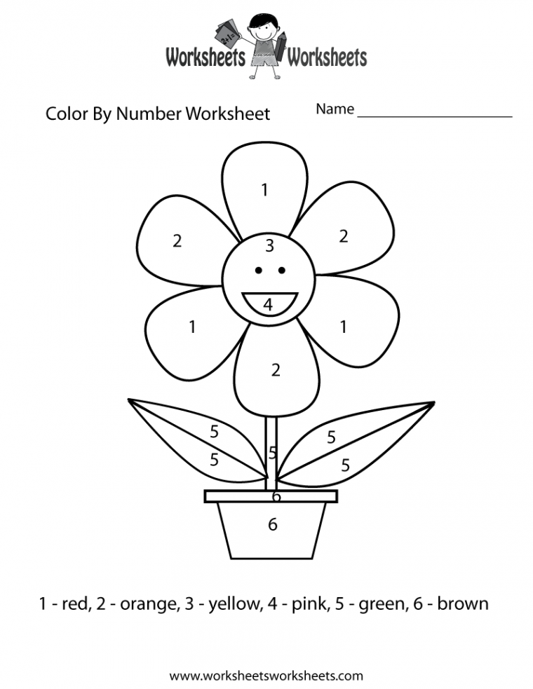 easy-color-by-number-worksheet-printable  Number worksheets