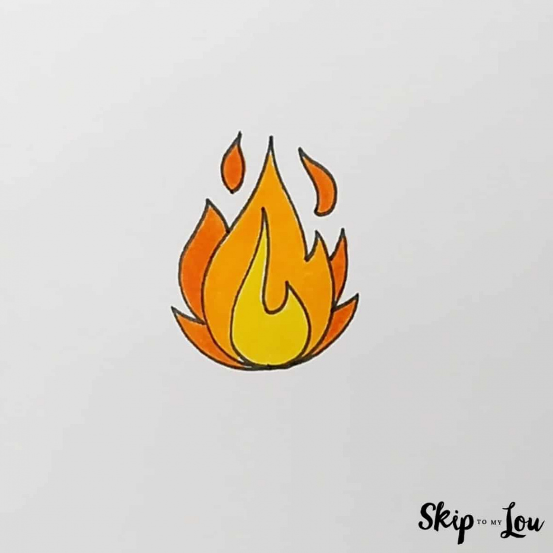 Easy Step Guide on How to Draw a Fire  Skip To My Lou