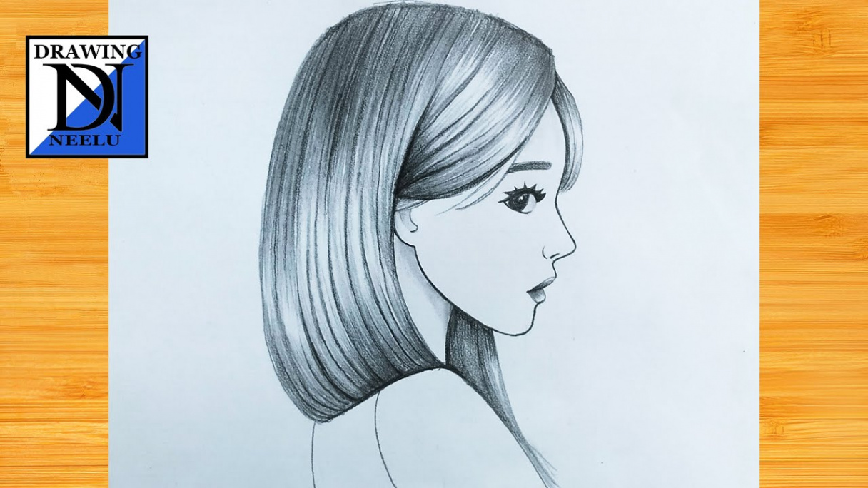 Easy way to draw a girl side face  Very easy step by step drawing  Simple  drawing tutorial