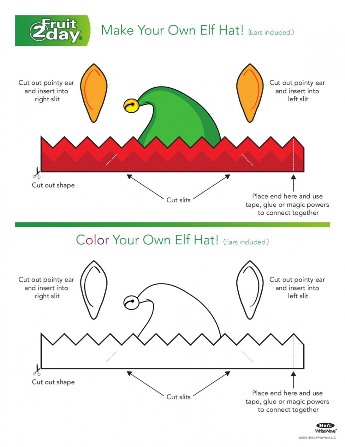 Elf Hat (Click Here to Print)  Christmas kindergarten, Preschool