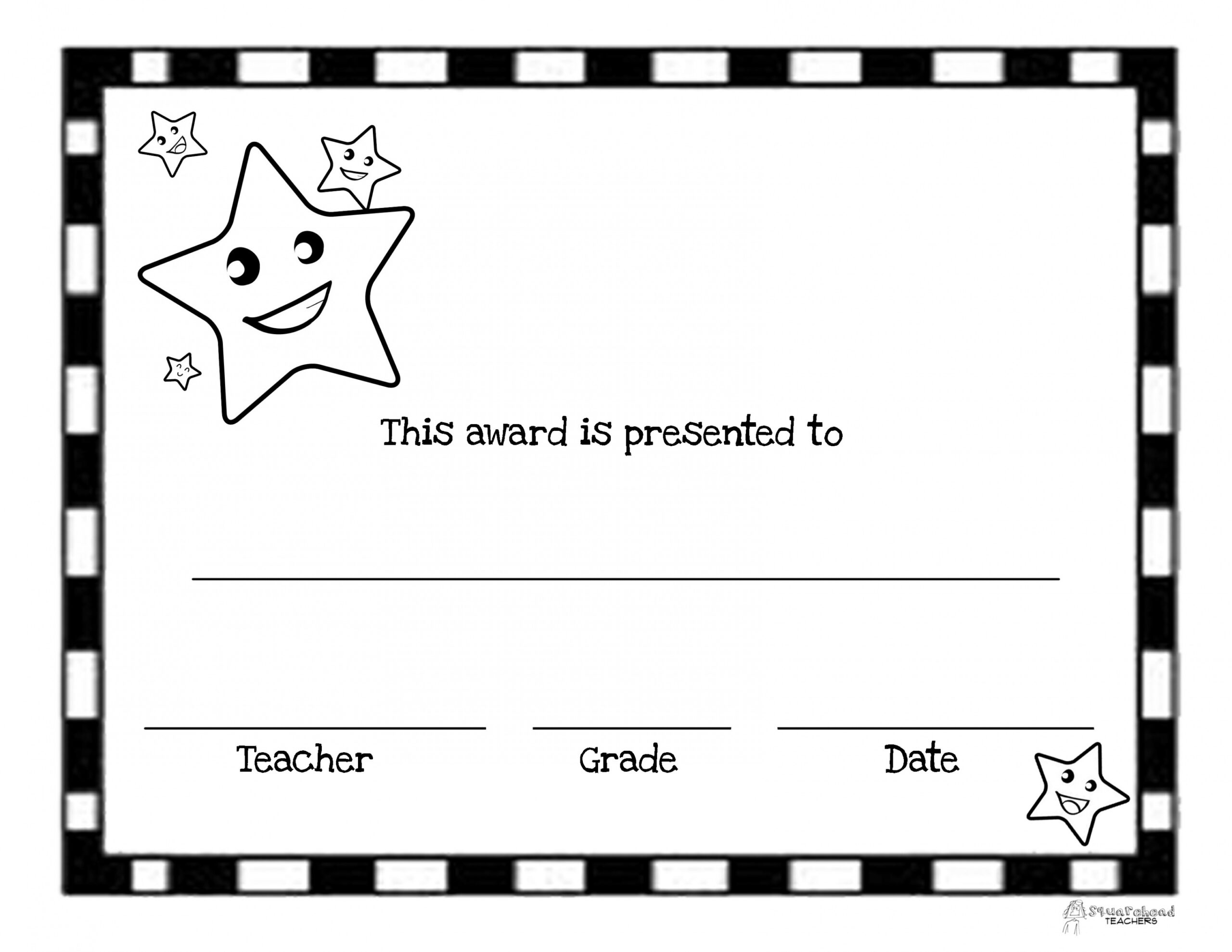 End of the Year Awards ( Printable Certificates)  Squarehead