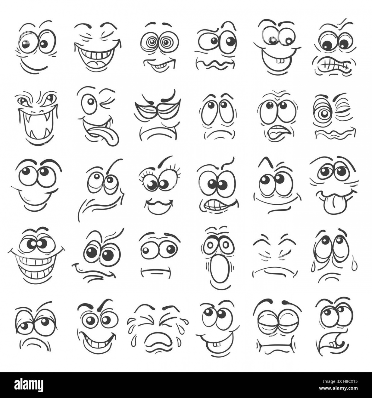 Expressions cartoon Black and White Stock Photos & Images - Alamy