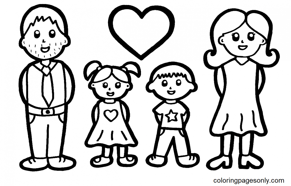 Family Coloring Pages Printable for Free Download