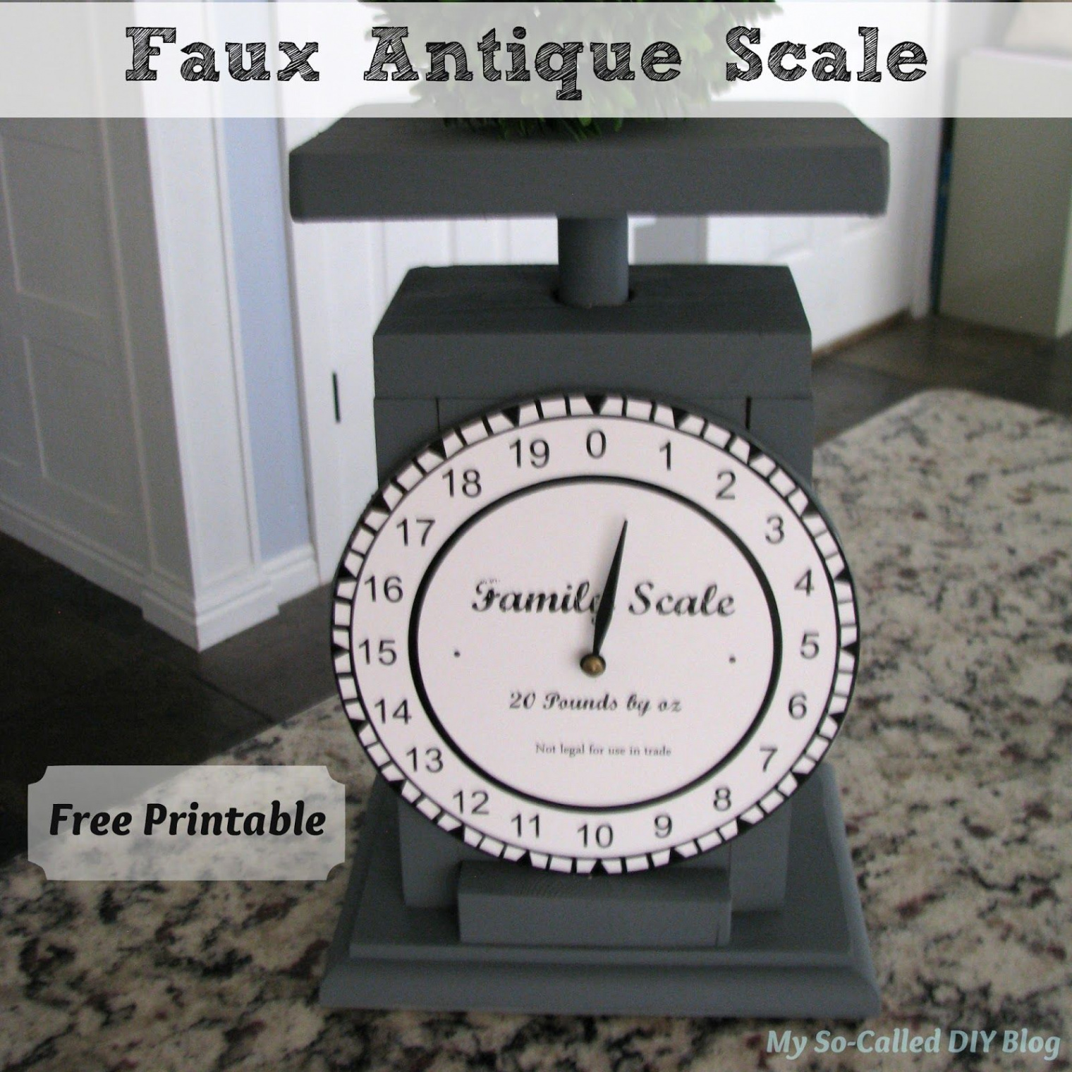 Faux Antique Scale + Free Printable  Farmhouse diy projects, Diy