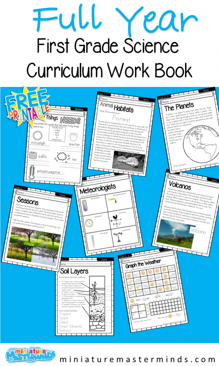 First Grade Science Full Year Curriculum – Miniature Masterminds