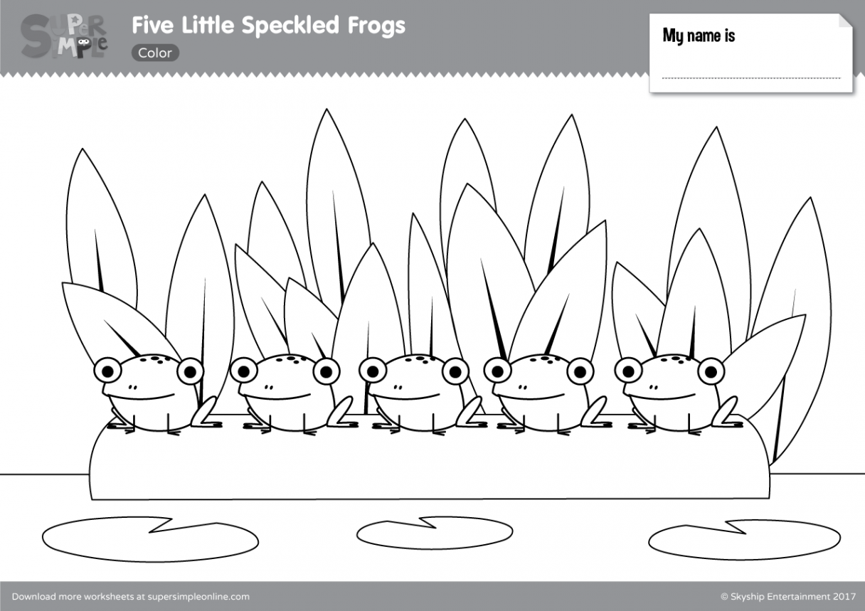 Five Little Speckled Frogs - Super Simple