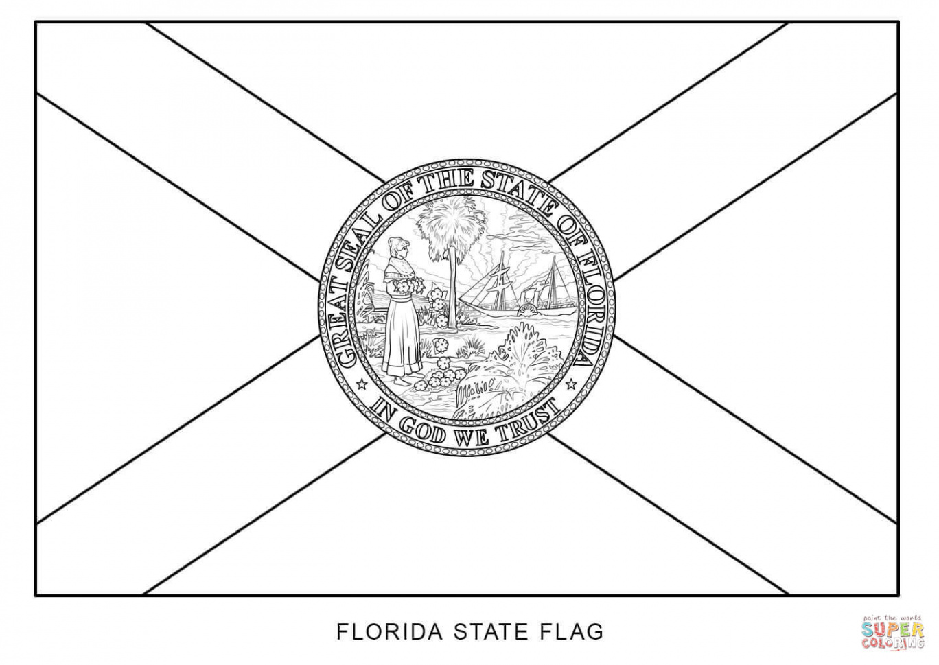 Flag of Florida coloring page  Free Printable Coloring Pages