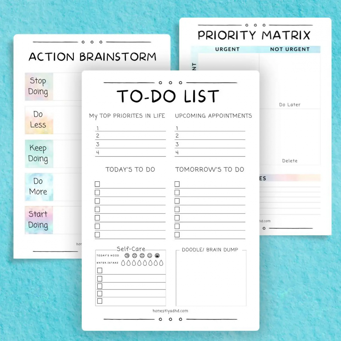 Free ADHD-friendly To-Do List ( Printable Templates) - Honestly ADHD