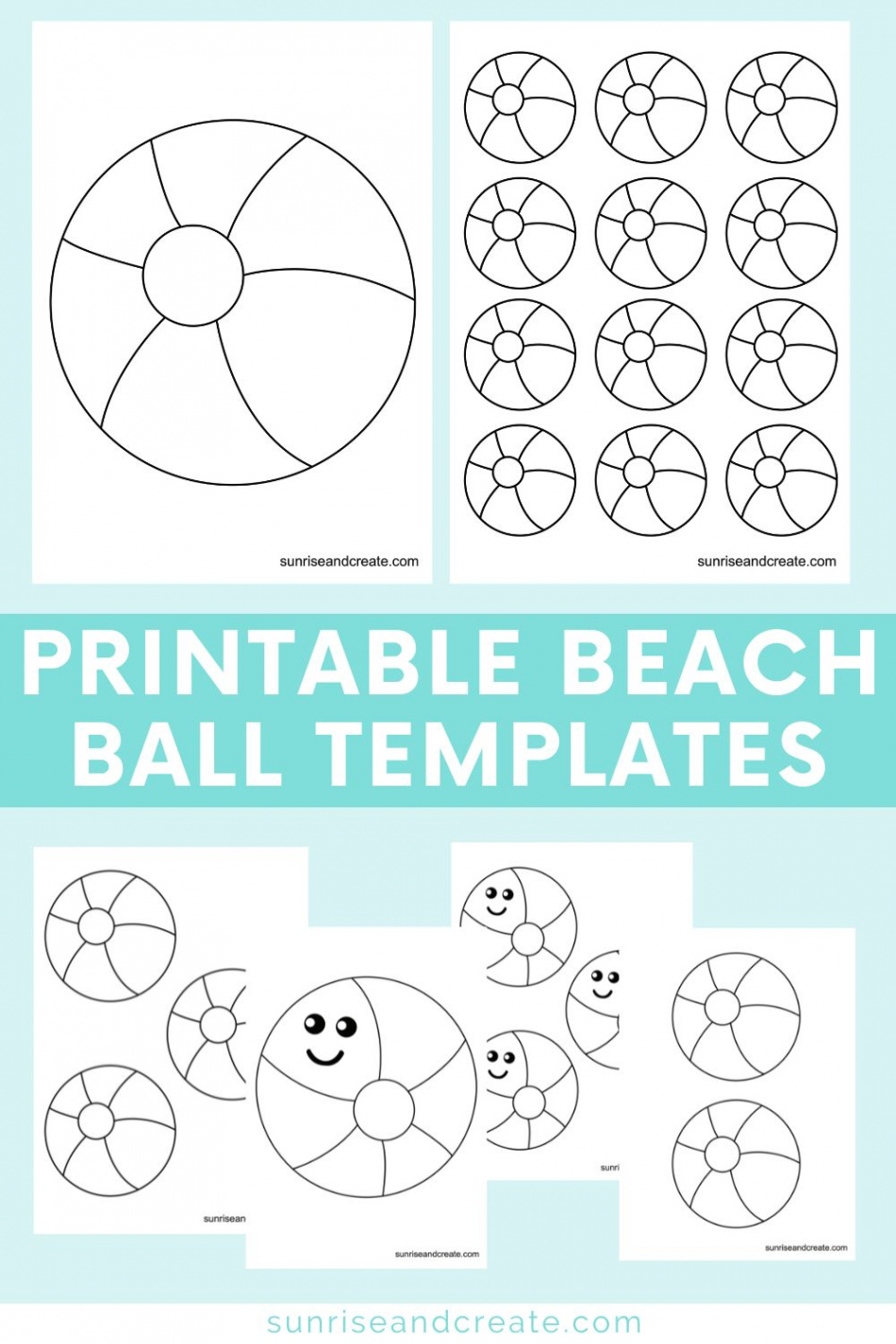 Free Beach Ball Printable Templates