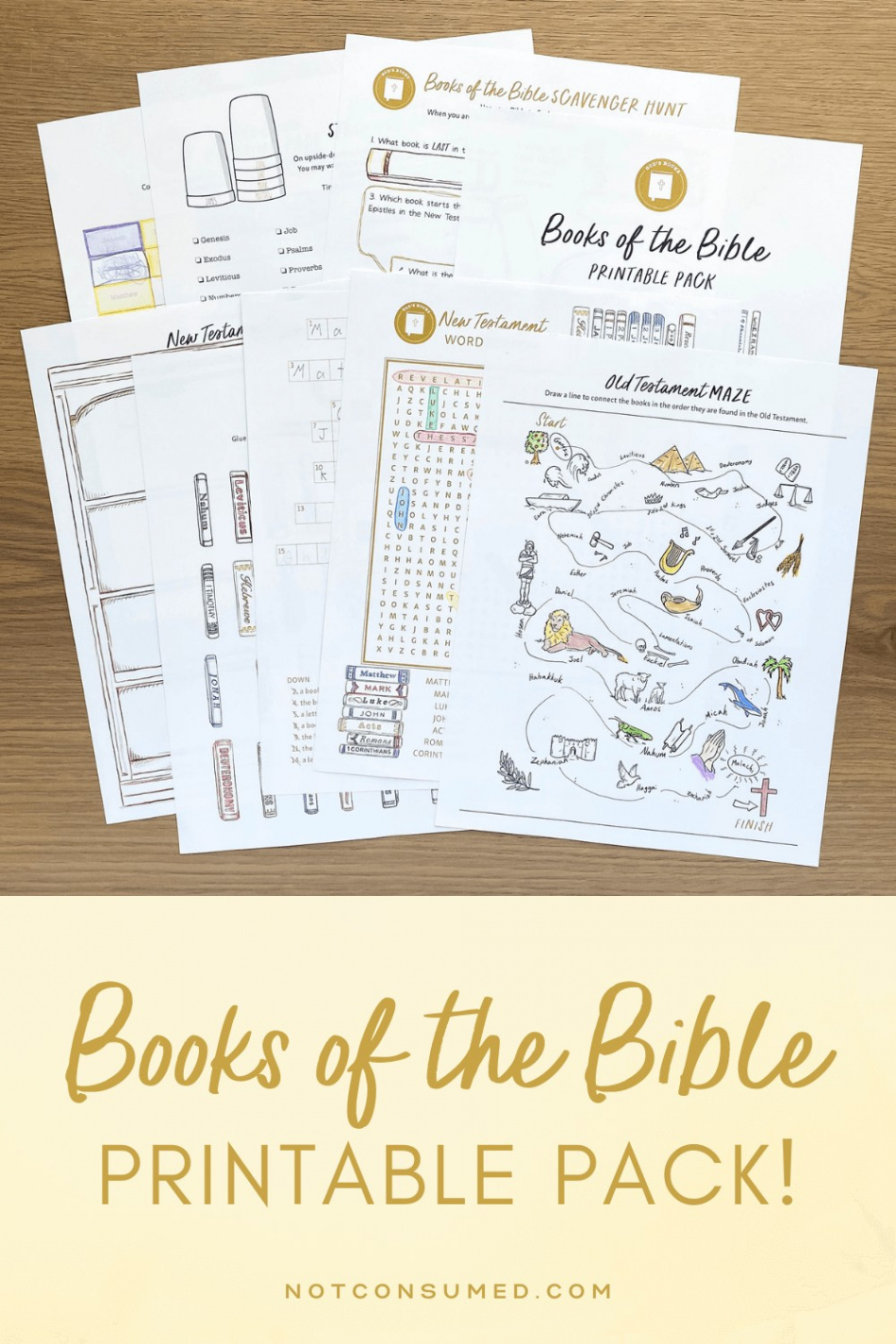 FREE Books of the Bible Printable:  Ways to Make Memorizing Fun!