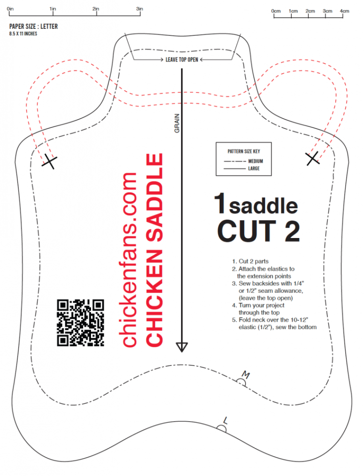 Free Chicken Saddle Pattern for Regular-Sized Hens (Printable PDF