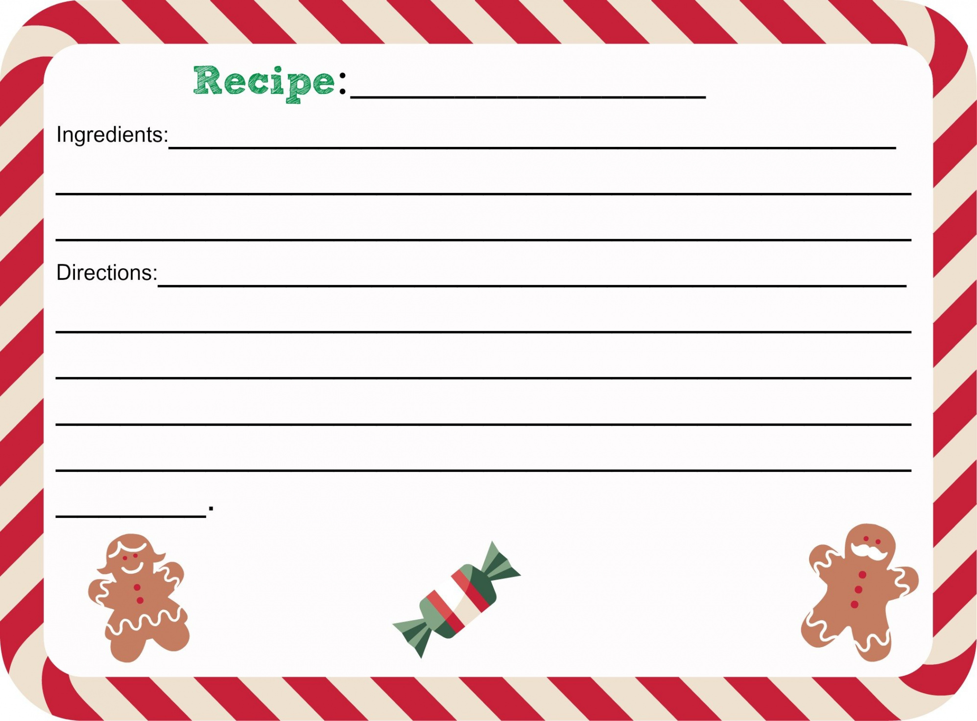 FREE Christmas Recipe Card Printable - SheSaved®