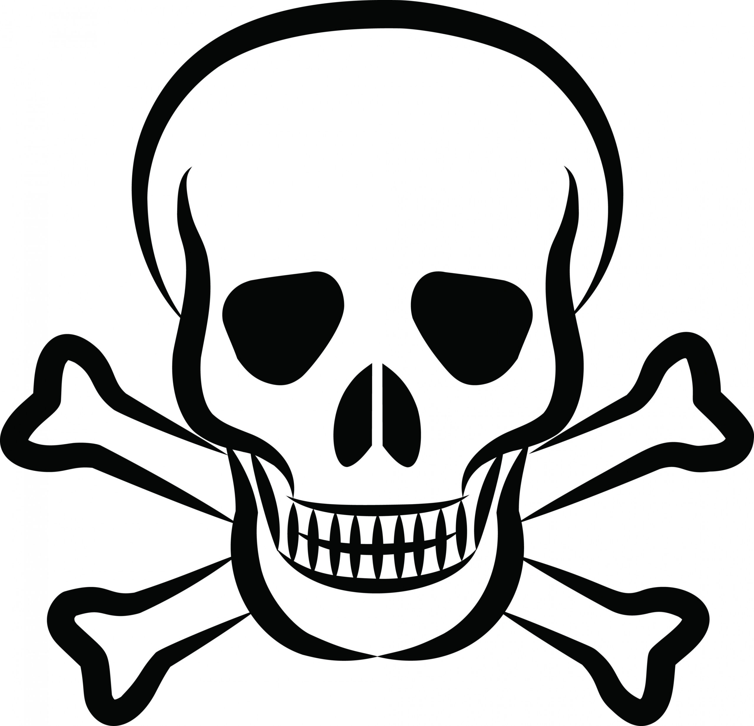 Free Clipart Of A skull and crossbones  Skull coloring pages