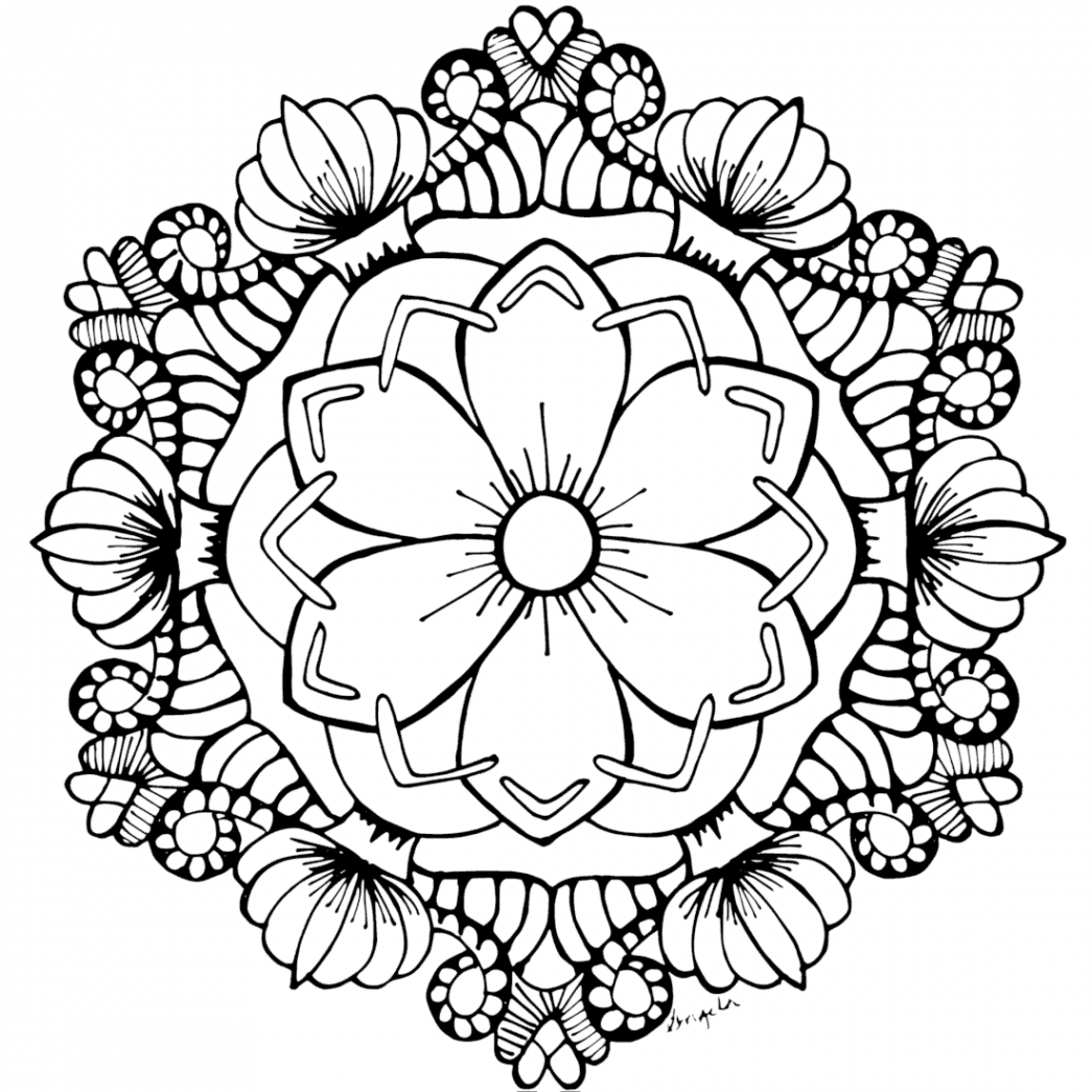 Free coloring pages for you to print - Monday Mandala