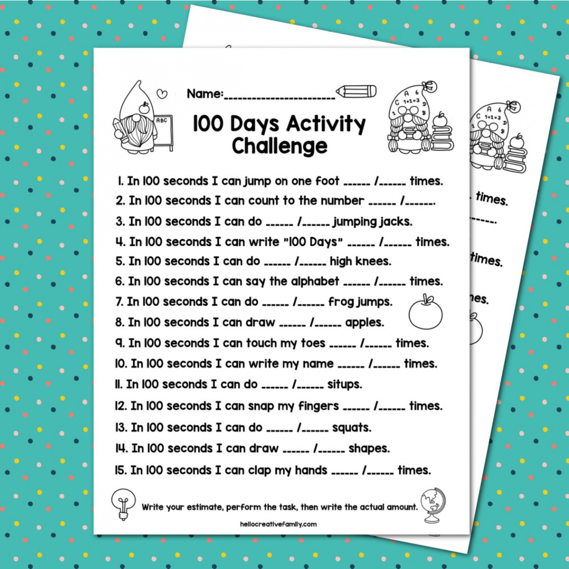 Free  Day of School Printables + Tons of Activities and Ideas