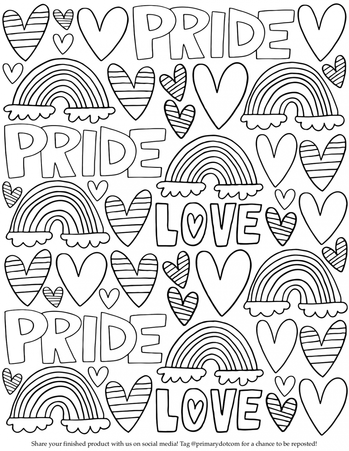 Free Downloadable Coloring Pages to Celebrate Pride  A Blog by