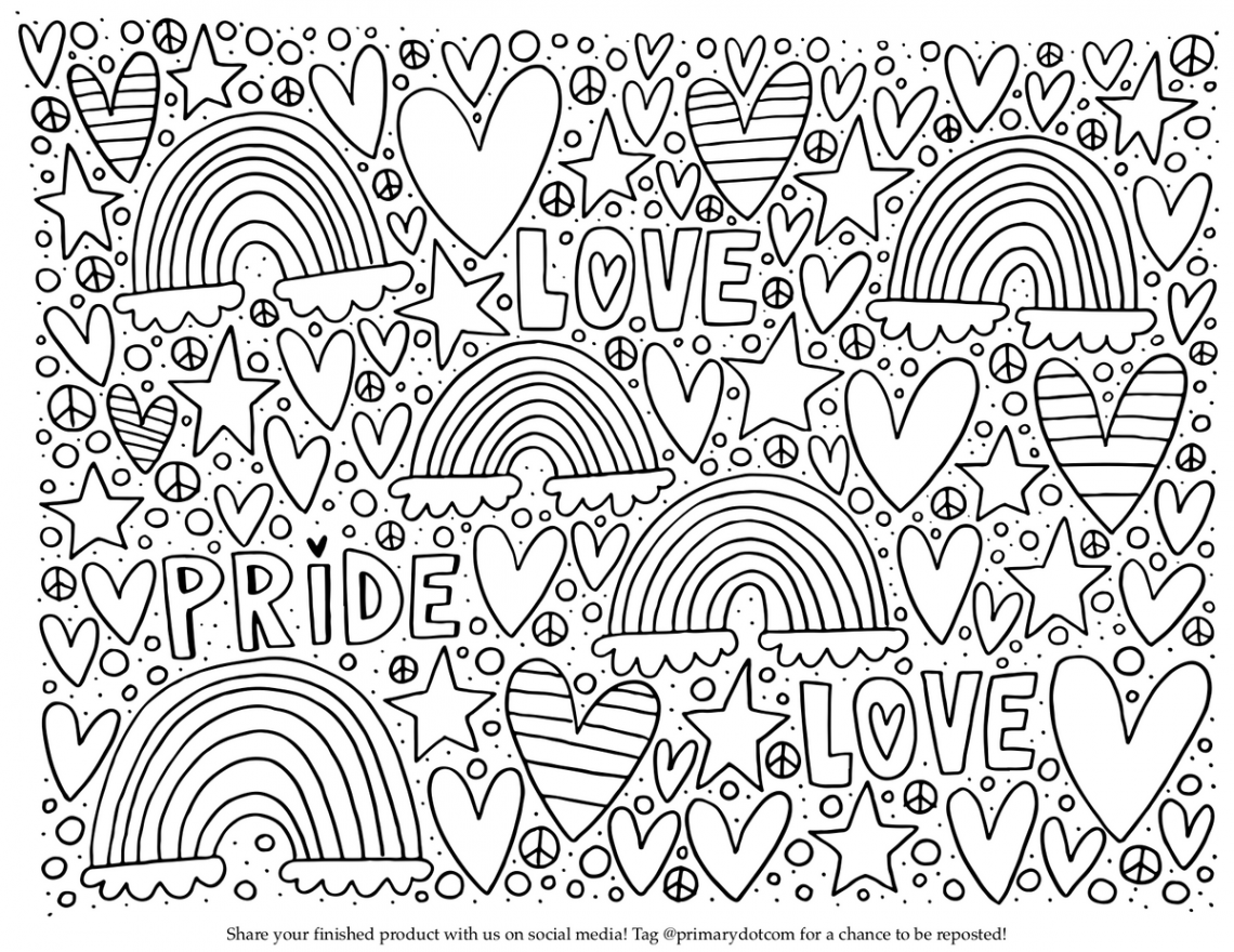 Free Downloadable Coloring Pages to Celebrate Pride  A Blog by