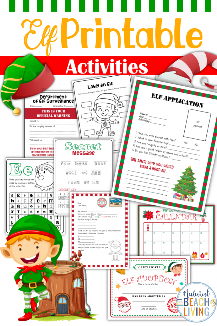 FREE Elf Printable Activities and Elf on the Shelf Ideas - Natural