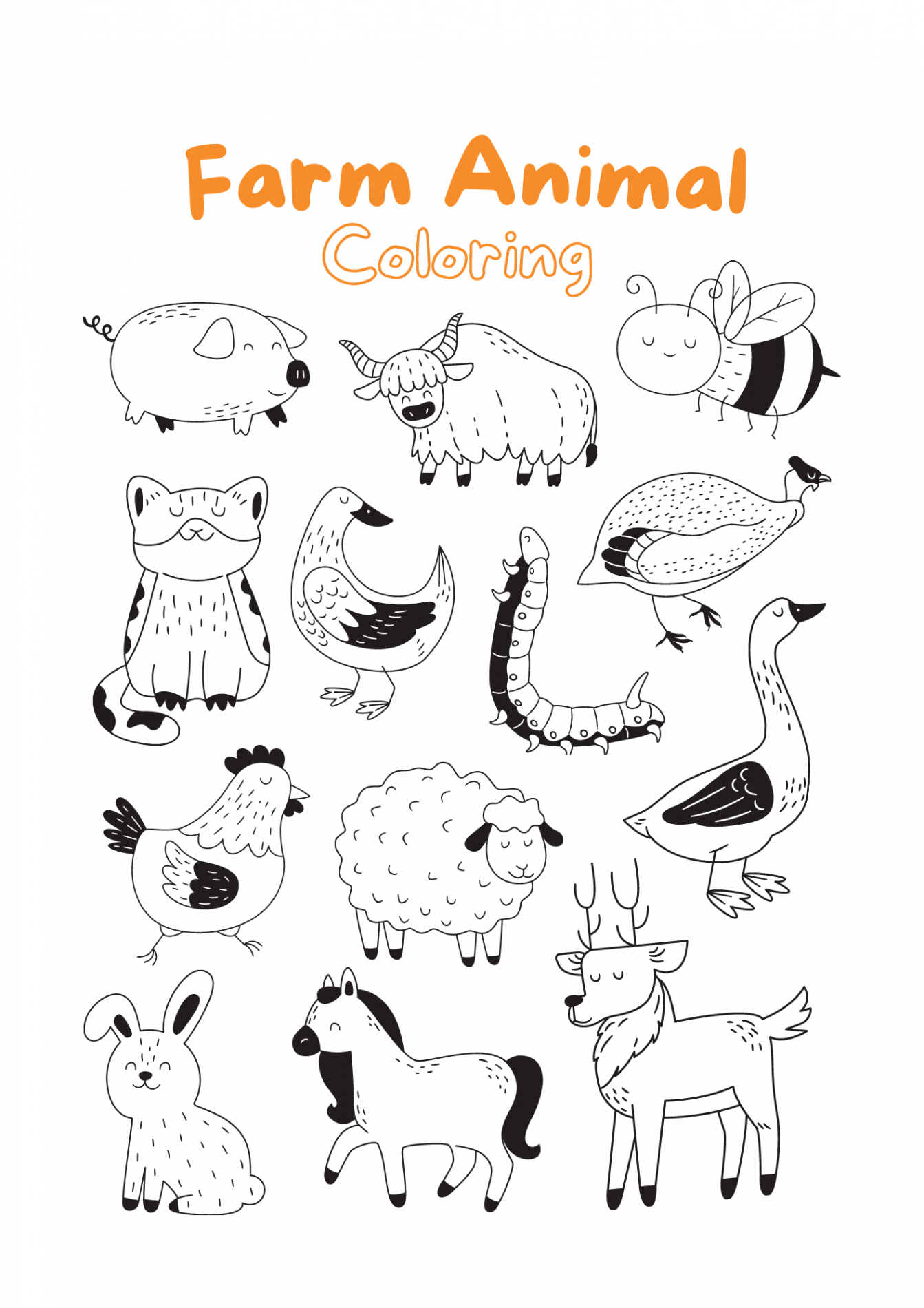 Free Farm Animal Coloring Pages