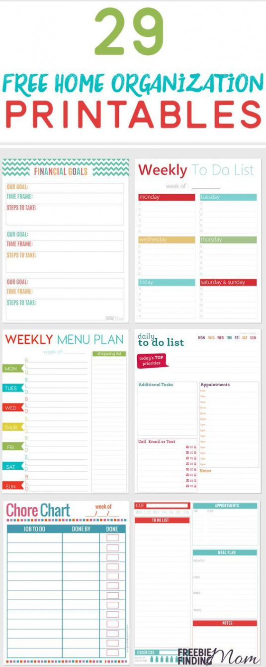 FREE Home Organization Printables  Home organization binders