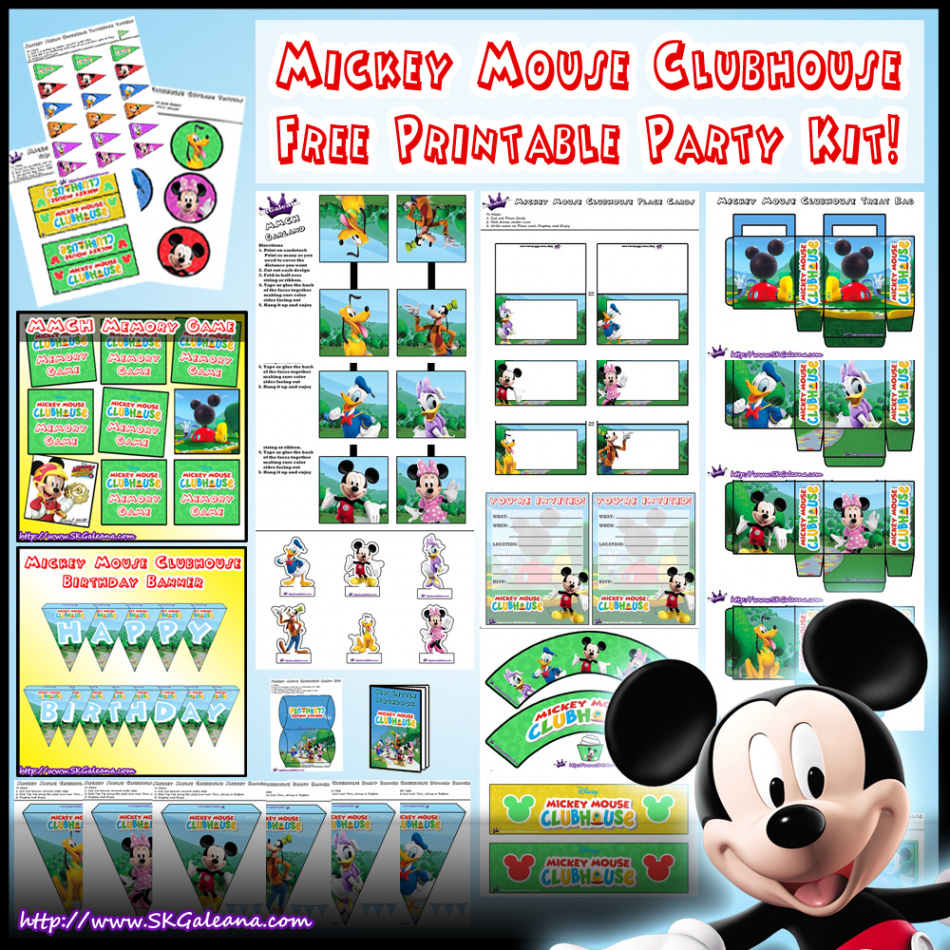 Free Mickey Mouse Clubhouse Printable Party Kit – SKGaleana
