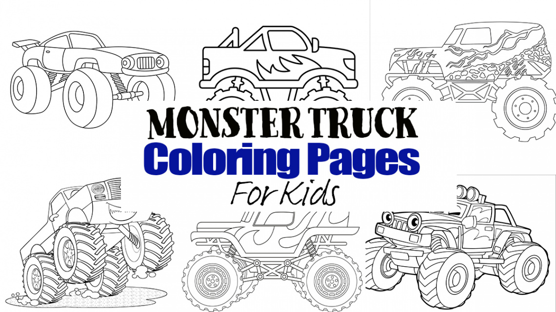 Free Monster Truck Coloring Pages for Kids - Happy Toddler Playtime