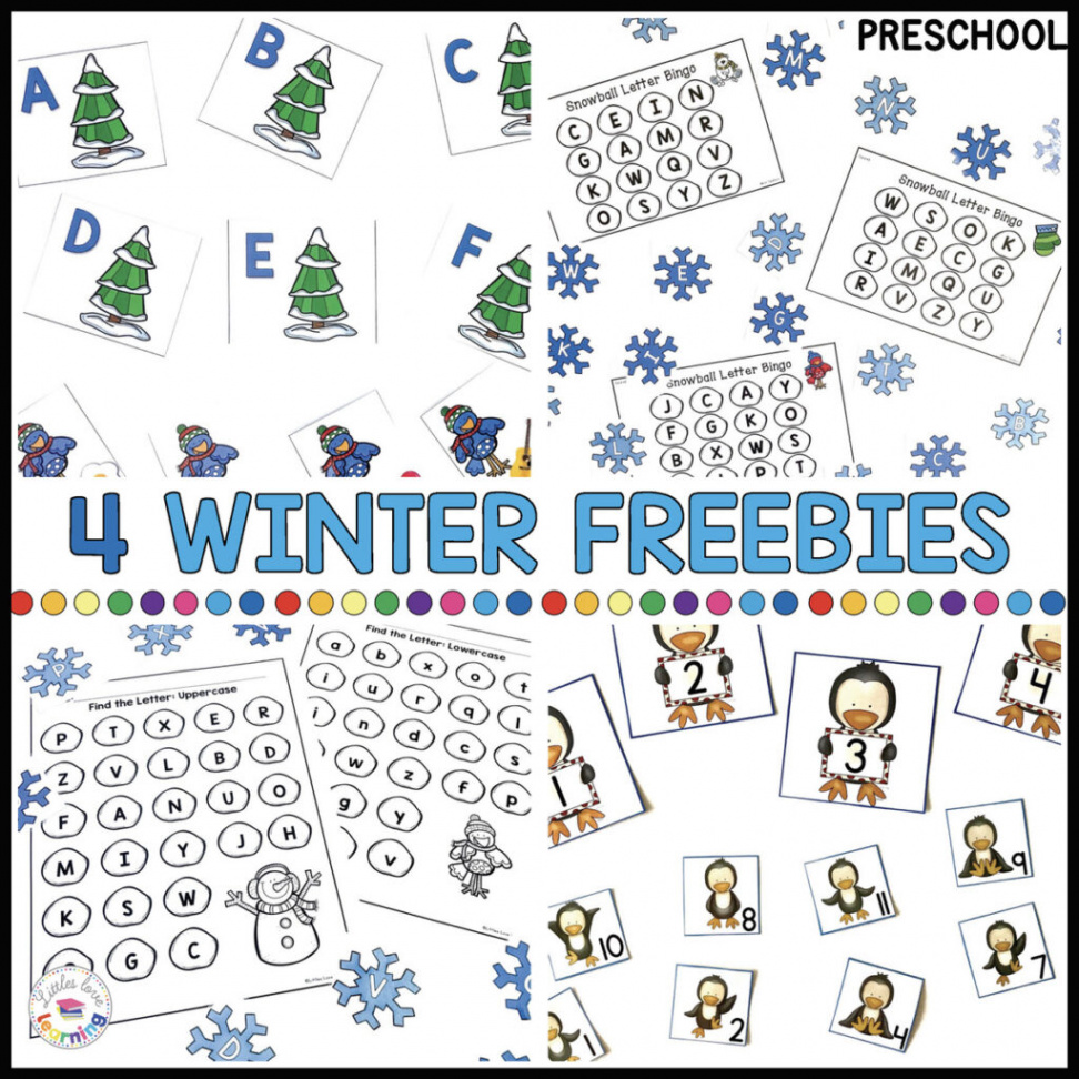 FREE Must-Have Winter Printables for Preschool (Math & Literacy)