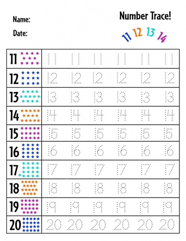 Free Numbers - Tracing Worksheets! ⋆ The Hollydog Blog