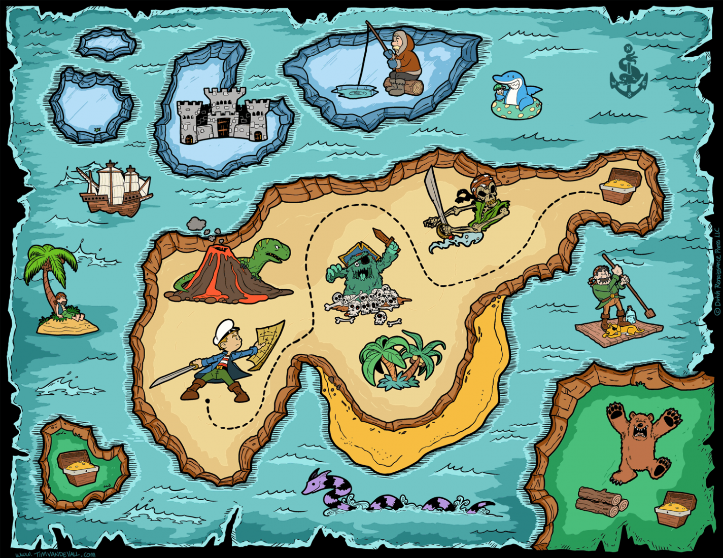 Free Pirate Treasure Maps for a Pirate Birthday Party Treasure