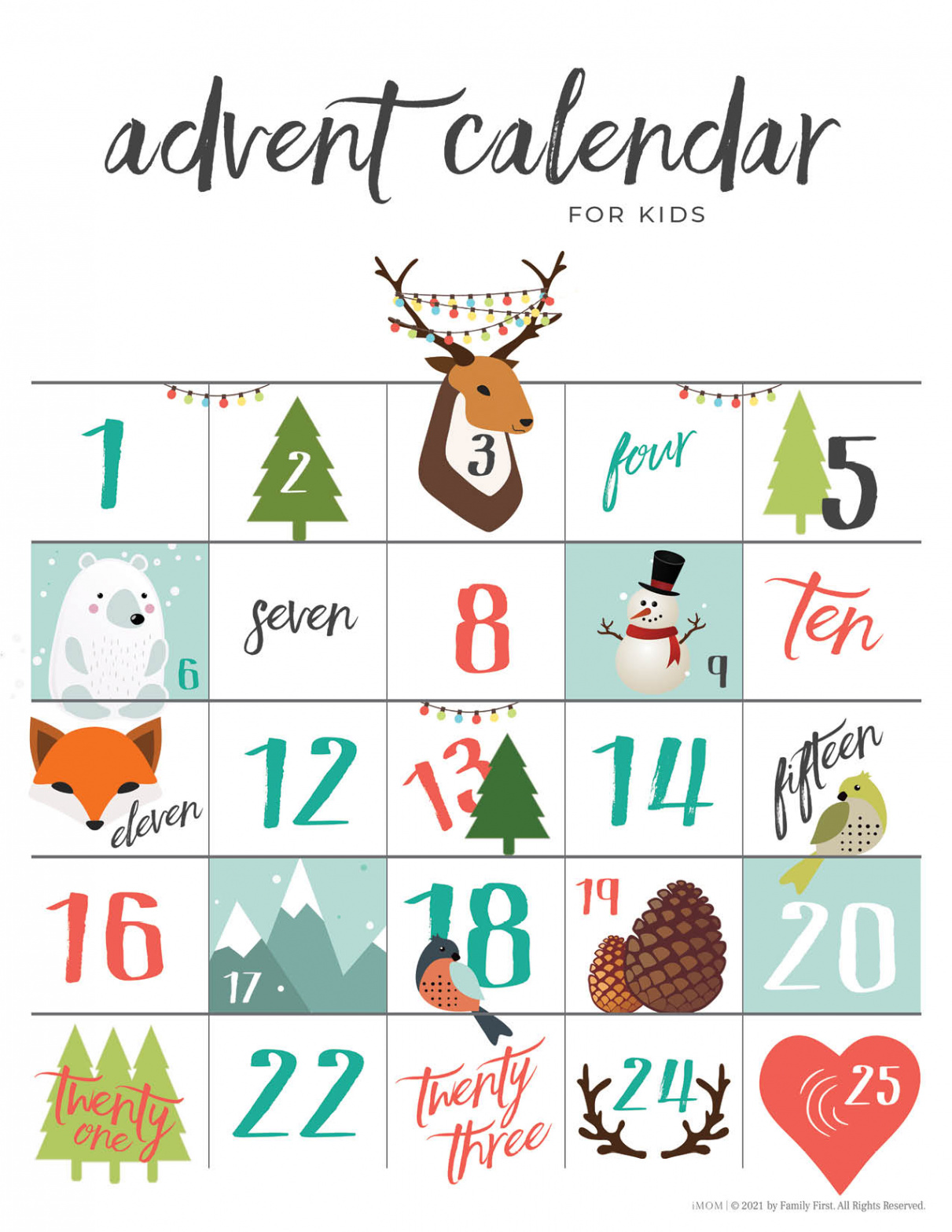 Free Printable Advent Calendar for Kids - iMOM