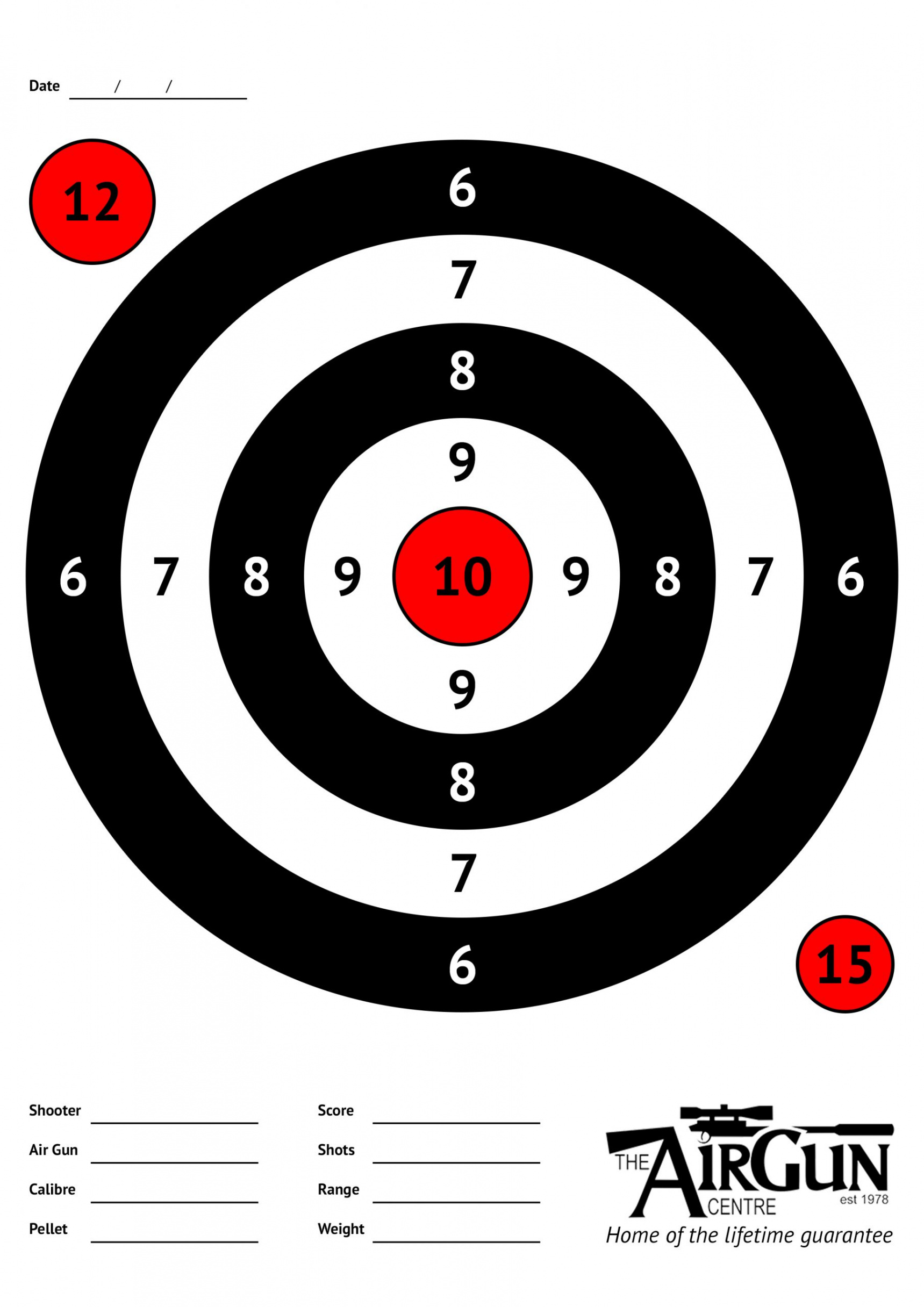 Free Printable Air Rifle Targets (A, cm & 1cm) - The Airgun Centre