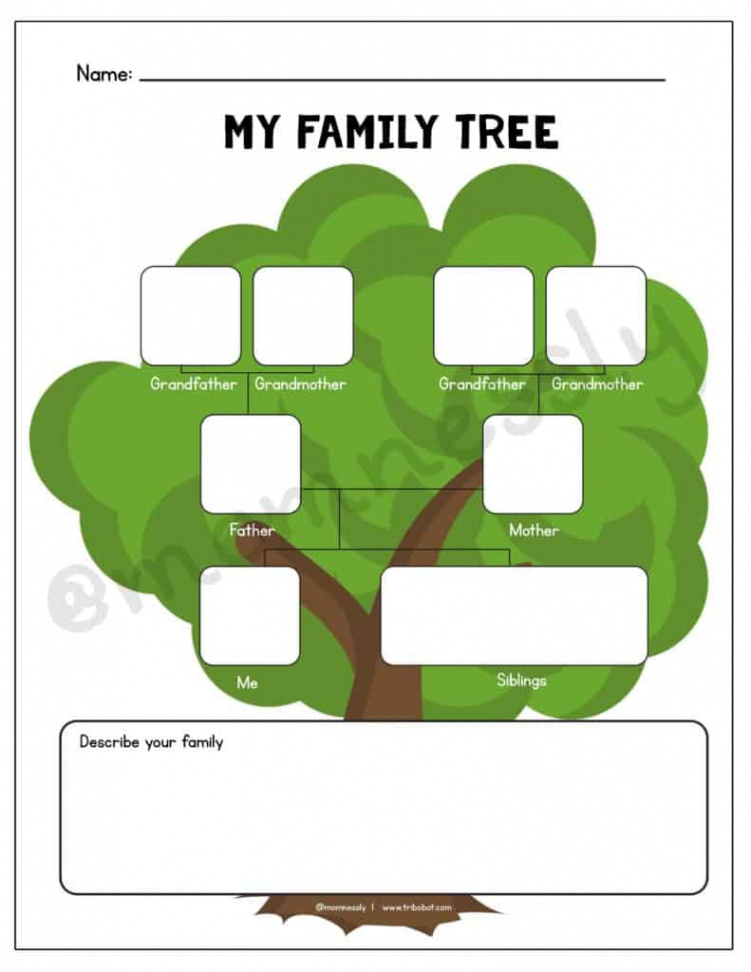 Free Printable: All about My Family Worksheets - Tribobot x Mom Nessly